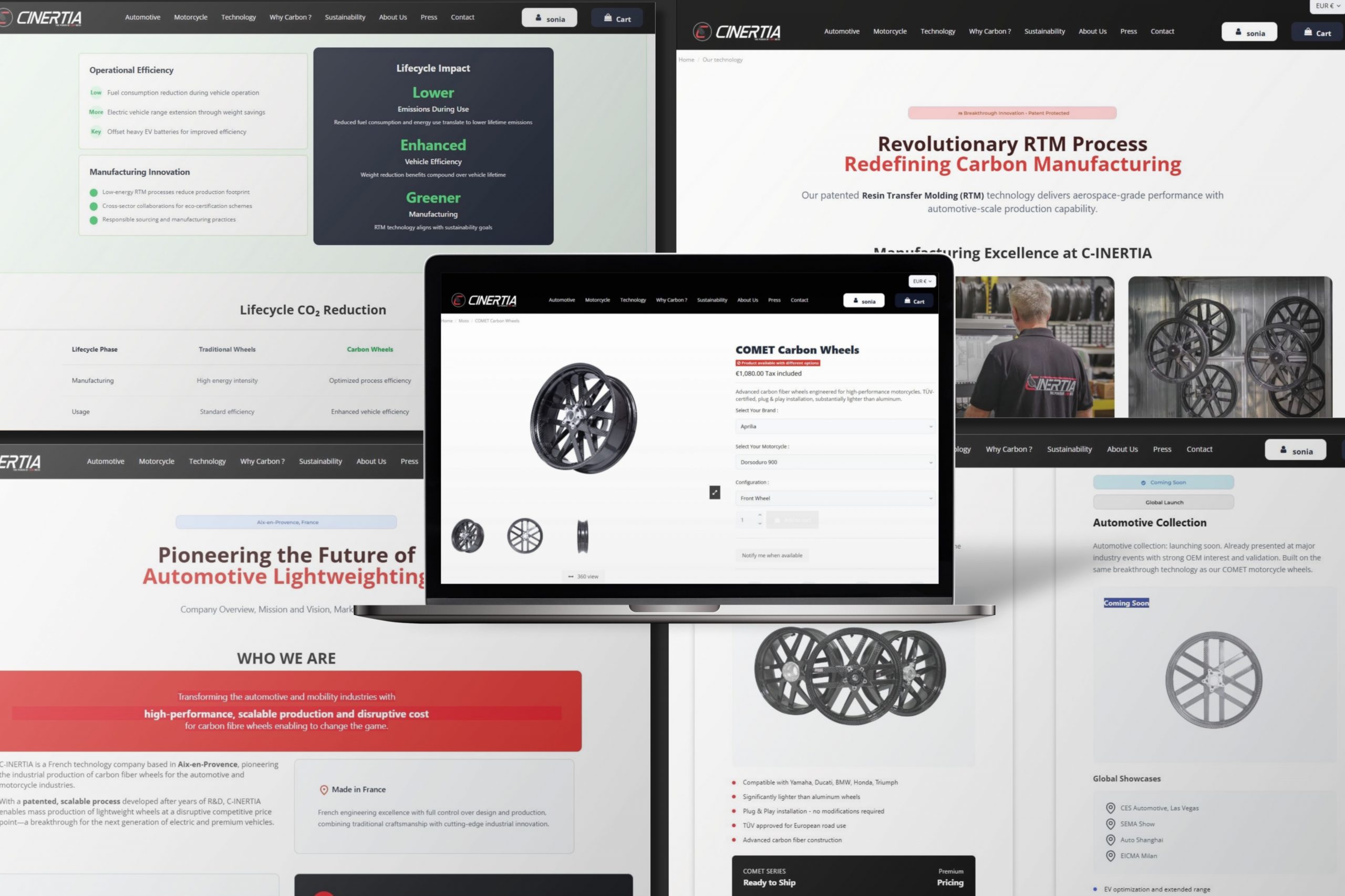 C-inertia : Refonte e-commerce & communication visuelle